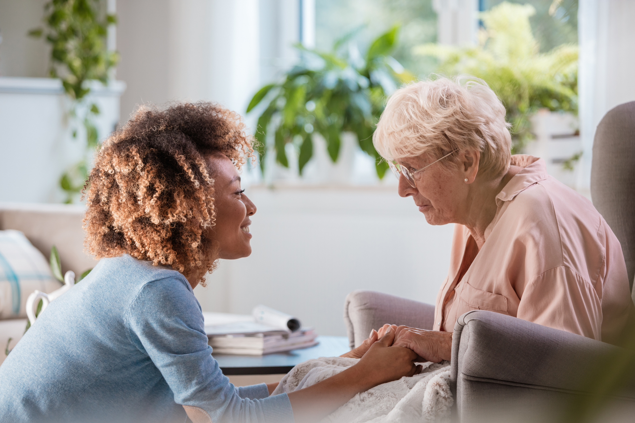 SYNERGY HomeCare caregiver and client