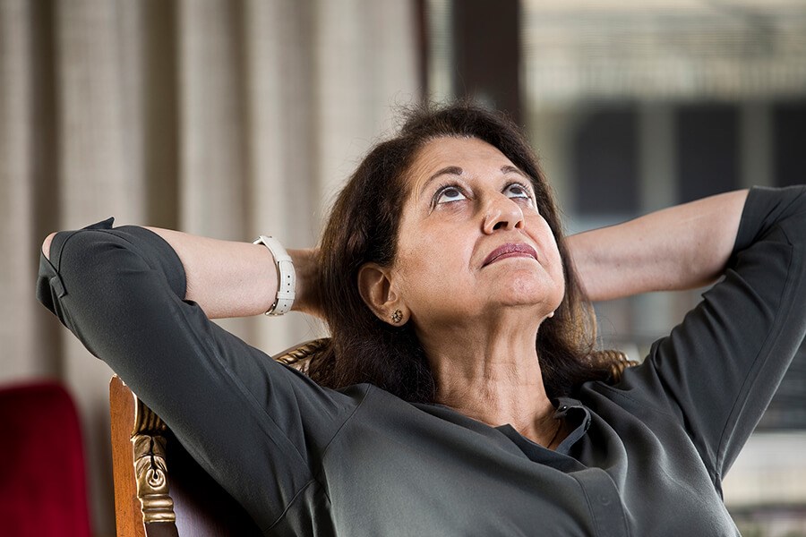 bored senior woman