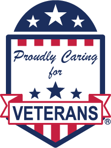 Proudly Caring for Veterans Badge