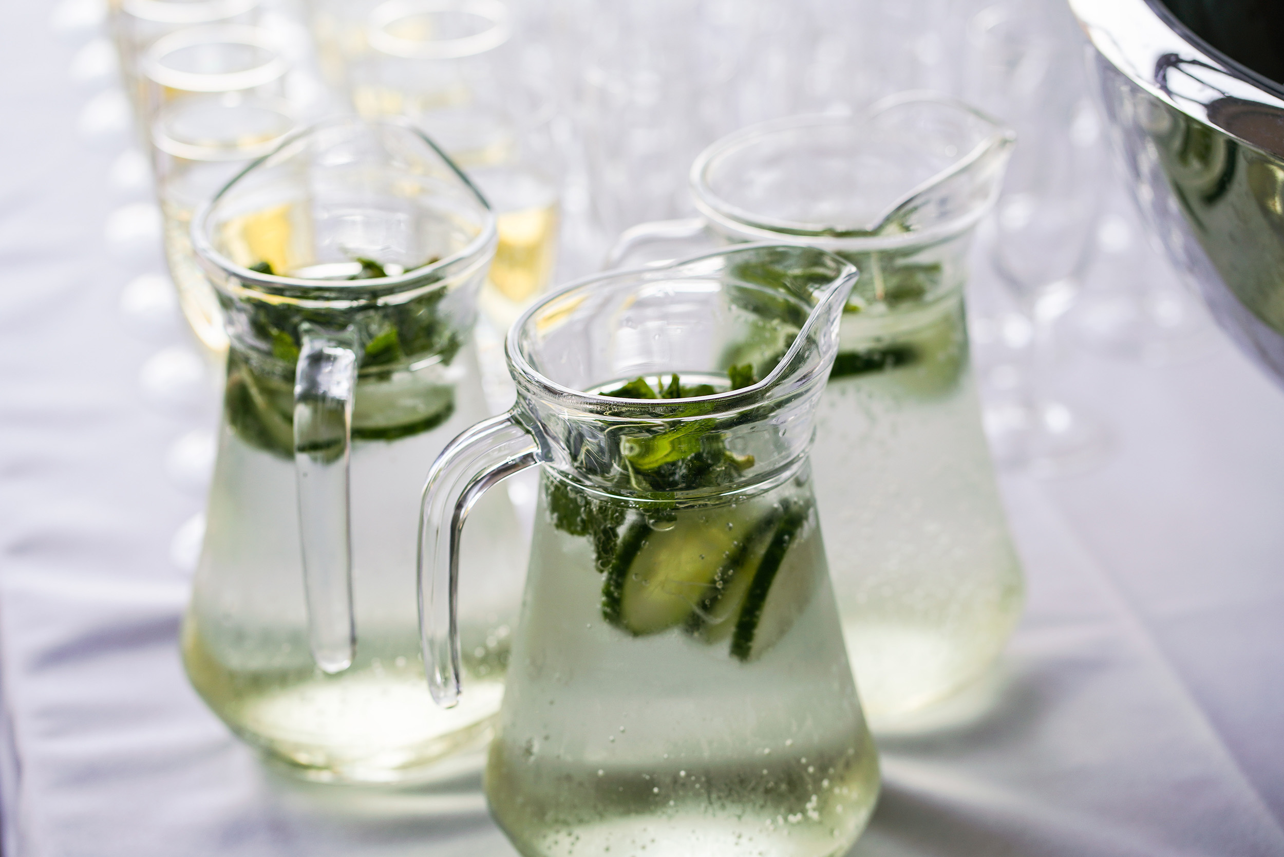 pitcher of cucumber water